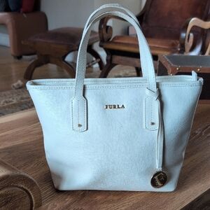 Furla Vintage Cream Handbag Gold Hardware